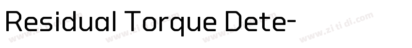 Residual Torque Dete字体转换